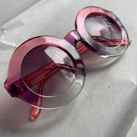 Wildfox Light Pink Round Sunglasses Smart Fox Sunglasses | Rosewater – Wildfox Couture main image 3